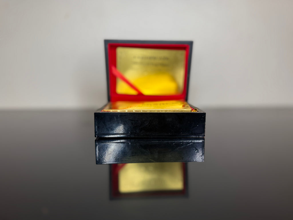 999.9 collectible gold plated playing cards